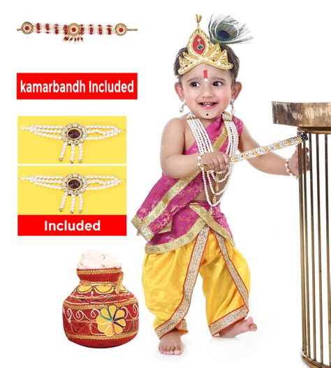 Baby Krishna Fancy Dress- Costume, Jewelry, Basuri Set for Kids – Raj ...