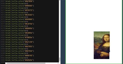 Image result for Python Turtle Mona Lisa Code