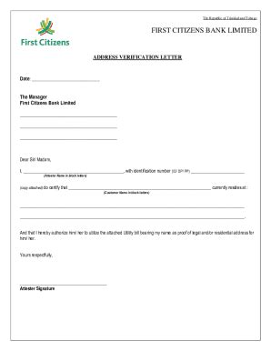 Address Verification Letter - Fill and Sign Printable Template Online