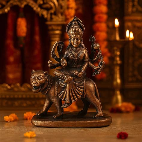 Durga Idols Online | Brass Goddess Durga Murti for Worship – Bhimonee Decor