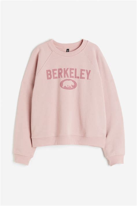 Printed Sweatshirt - Light pink/Berkeley University - Ladies | H&M US