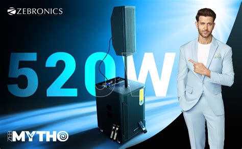 ZEBRONICS Mytho Trolley Party DJ Speaker, 520 Watts, Supports Bluetooth ...