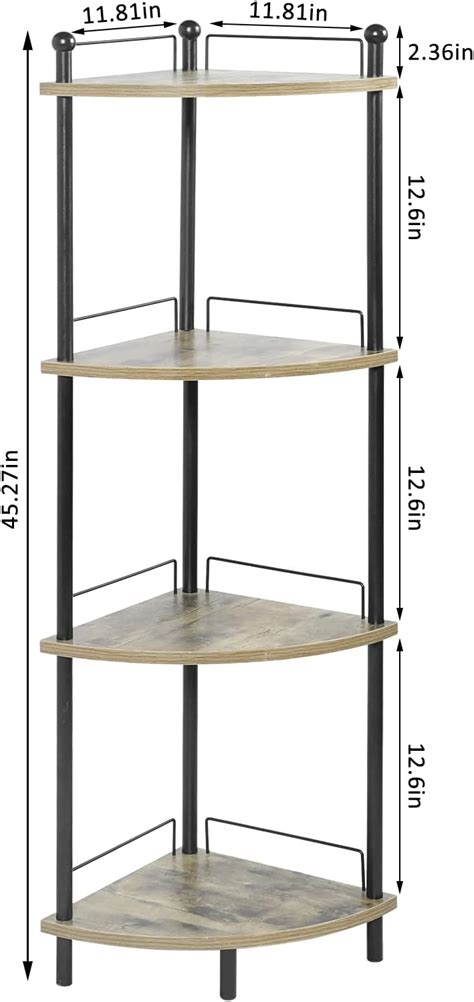 Buy Yociyoga Corner Table, 4-Tier Corner Shelf Stand, Multipurpose ...