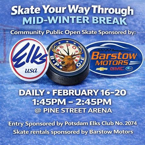 Skate Your Way Through Mid-Winter Break, 43 Pine Street, Potsdam, NY ...