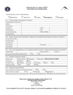 Fillable Online US Department of Labor - OWCP 837 and 835 - Payer List ...