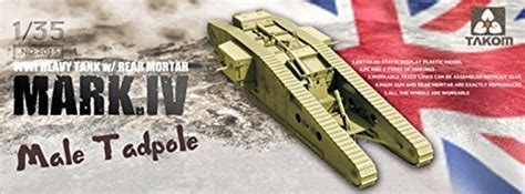 Buy Takom WWI Heavy Tank Mark IV Tadpole Model Kit (1/35 Scale) by ...