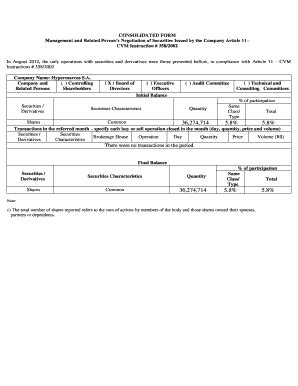 CVM Instruction 358/2002 Consolidated Form - Blank Fillable Template ...