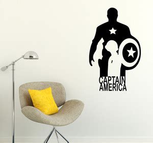 Littlebuds Captain America Medium Vinyl Wallstickers (50 cm x 80 cm ...