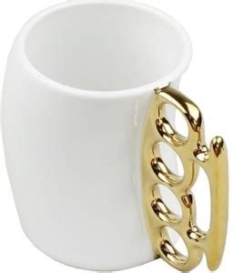 Zesta Knuckle Duster Creatives with Metallic Handle - White/Gold ...