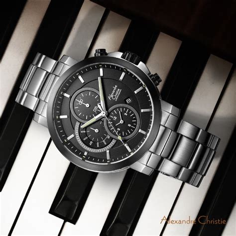 Ac 6350 Mcb Chronograph For Men – Black Silver