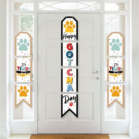 Big Dot of Happiness Happy Gotcha Day - Hanging Vertical Paper Door ...