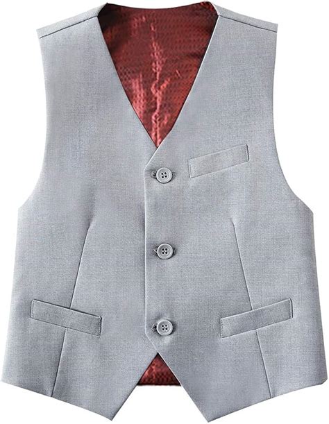 Buy YuanLu 4 Piece Boys' Formal Suit Set with Vest Pants Dress Shirt ...