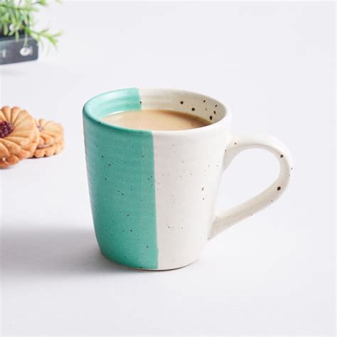 Buy Fiesta Green Colourblocked Stoneware Mug - 240ml from Home Centre ...