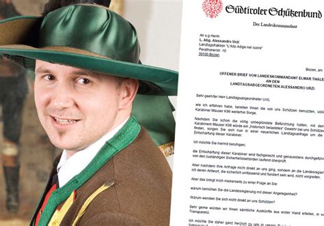 Schützengewehre: Offener Brief an Alessandro Urzì - UnserTirol24