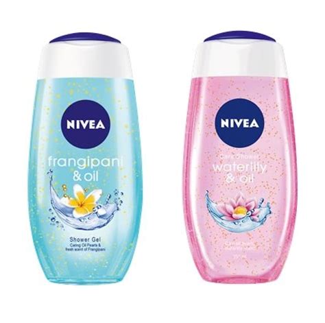 Nivea Frangipani & Oil Shower Gel (250 ml)+Nivea Waterlily & Oil Shower ...