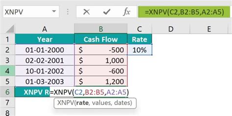 Image result for Example of Xnpv Function in Excel