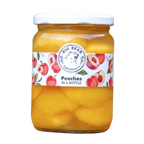 Bottled Peaches 500gms | Big Bear Farms – My Pahadi Dukan