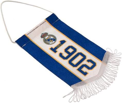 Real Madrid Team Mini Pennant Football Rugby Club Crest Badge ...