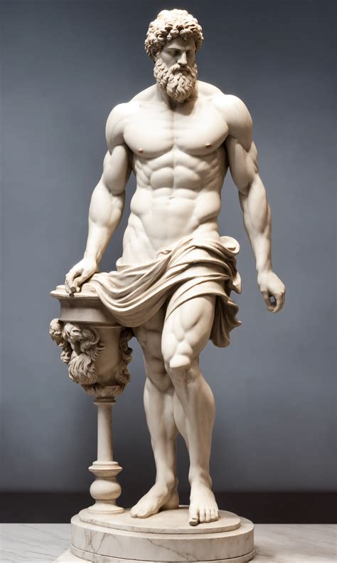 Lexica - A Statue from a muscular Greek god Statue with a wavey midde ...