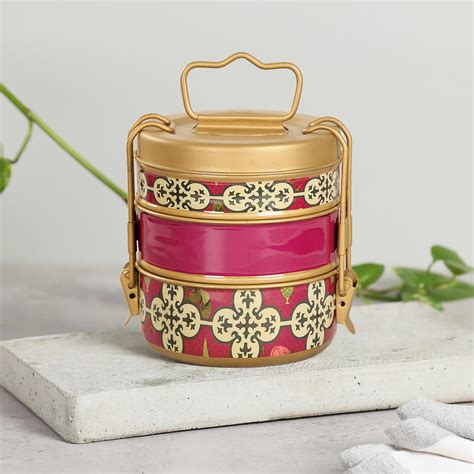 Buy INDIA CIRCUS Clover's Knotty Play Stainless Steel 3-Tier Lunch Box ...