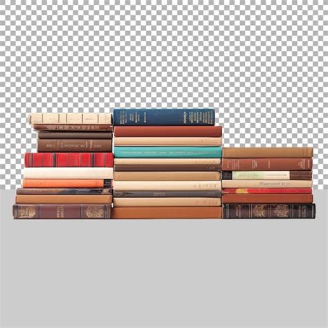 Premium PSD | Stack books on transparent background
