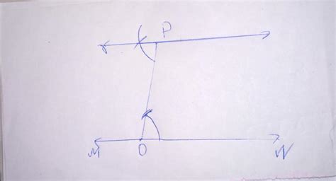 draw a line say, MN. From a point p outside it,draw a line parallel to ...