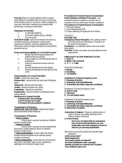 Image result for First Aid Introduction Example