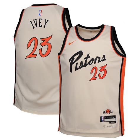 Detroit Pistons Nike City Edition Swingman Jersey 2024 - Creme - Jaden ...