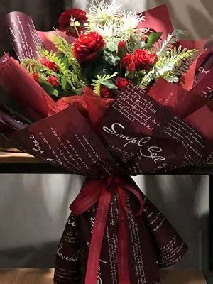 Zarwani - 10 Sheets Korean Style Waterproof Multicolor Bouquet Wrapping ...