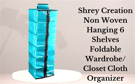 SHREY CREATION Non Woven 6 Foldable Shelf Closet Hanging Wardrobe with ...
