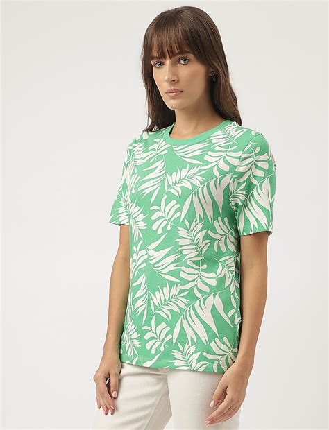 Buy Pure Cotton Tropical Printed T-Shirt at Marks & Spencer