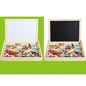 Buy Kids Wooden Magnetic Drawing Board Jigsaw Puzzles Montessori Toys ...