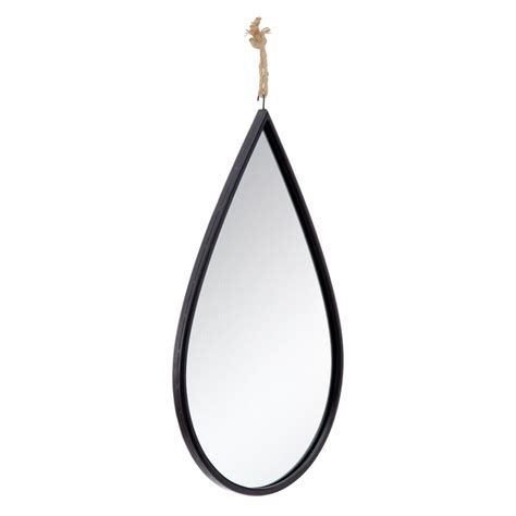 Miroir mural 47 x 2,5 x 68 cm Noir Métal | Leroy Merlin