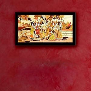 BOXD Goddess Radha & God Krishna Ji Painting Poster | UV Textured ...