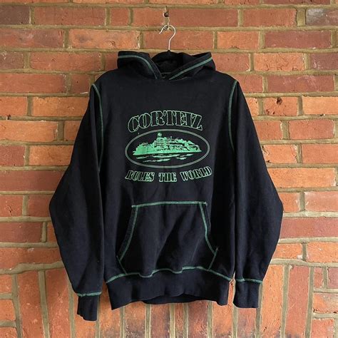Corteiz Rules The World Alcatraz Black & Green... - Depop