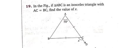 in the fig if triangle abc is and isosceles triangle with AC= BC finds ...