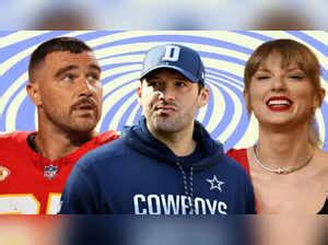 tony romo: Tony Romo once again calls Taylor Swift Travis Kelce’s ‘wife ...