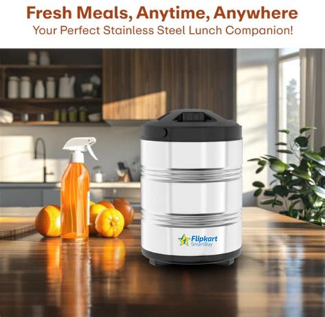 Flipkart.com | Flipkart SmartBuy Tiffin Box for Office | Stainless 4 ...