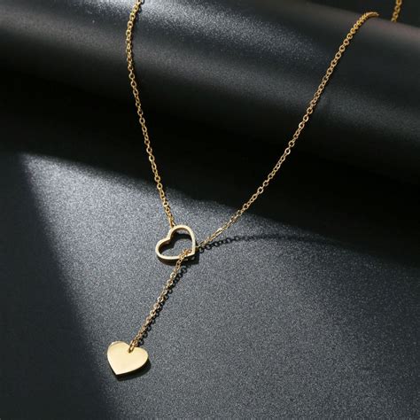 Heart in Heart Necklace | Heart Infinity Gold Color Necklace – Geekmonkey
