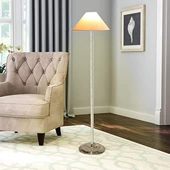 VRCT Steel Floor Lamp with Khadi Conical Shade for Home Decor (Black ...