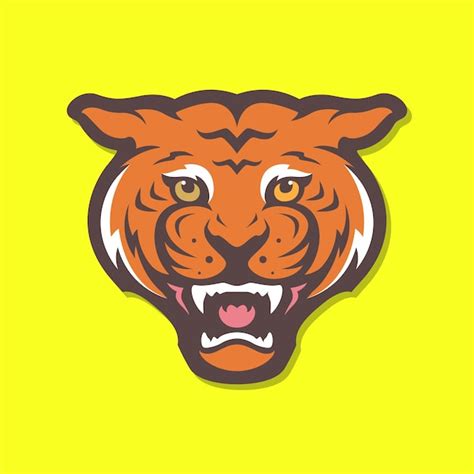 Tigerporträt brüllt Tier Tierwelt Fleischfresser bunte moderne ...