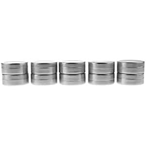 Milaan Lots of 10 Pieces 10g Empty Round Aluminum Tin Storage Jar ...