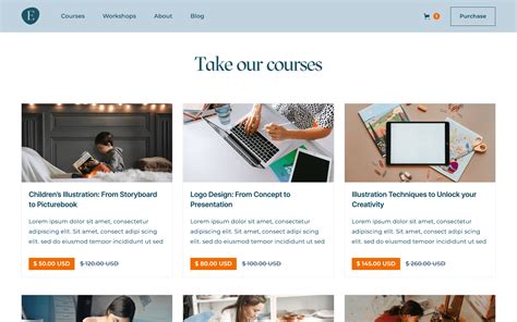 E Learning Website Templates