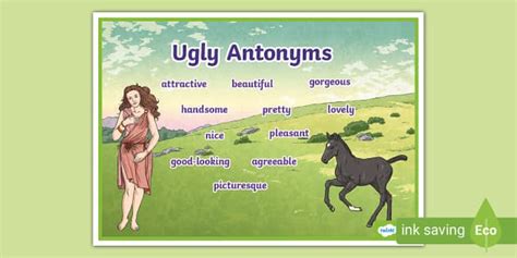 Ugly Antonyms Word Mat (teacher made) - Twinkl