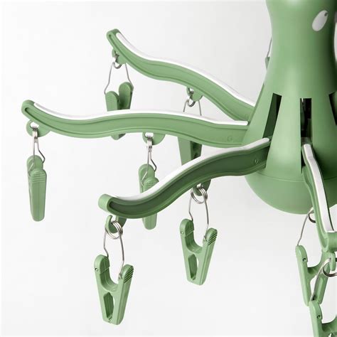 PRESSA hanging dryer 16 clothes pegs, green - IKEA