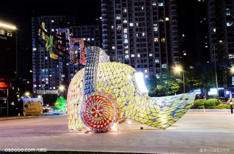 扬州灯光节雕塑 广场不锈钢炫彩帽子雕塑定制|资源-元素谷(OSOGOO)