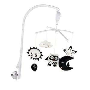 Buy BNF Rotatable Baby Mobile Bassinet Bracket Sensory Black and White ...