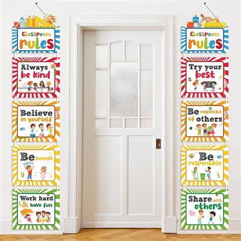 Buy Crtiin Classroom Rules s Classroom Decorations Banner Bulletin ...