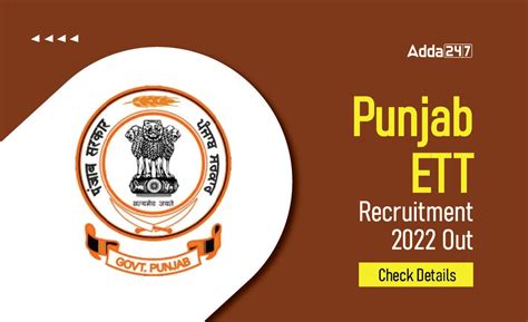 Punjab ETT Recruitment 2022, Notification PDF