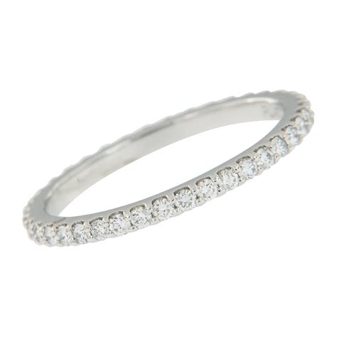 Cartier Diamond Eternity Platinum Ring at 1stDibs
